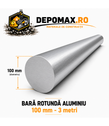 Bara rotunda aluminiu 100 mm, 3 metri, EN AW-6082